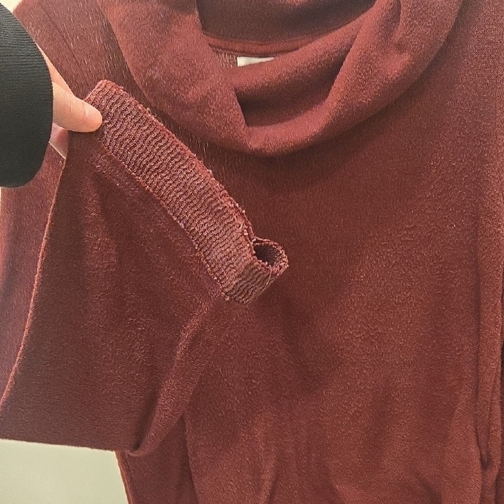 Maeve Deep Red Cowl Neck Sweater - Picture 6 of 10